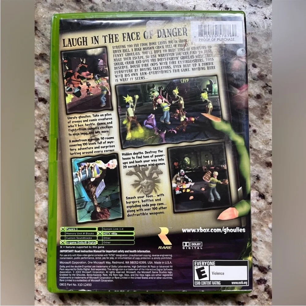 Microsoft Xbox Game - Grabbed by the Ghoulies with Green Cover